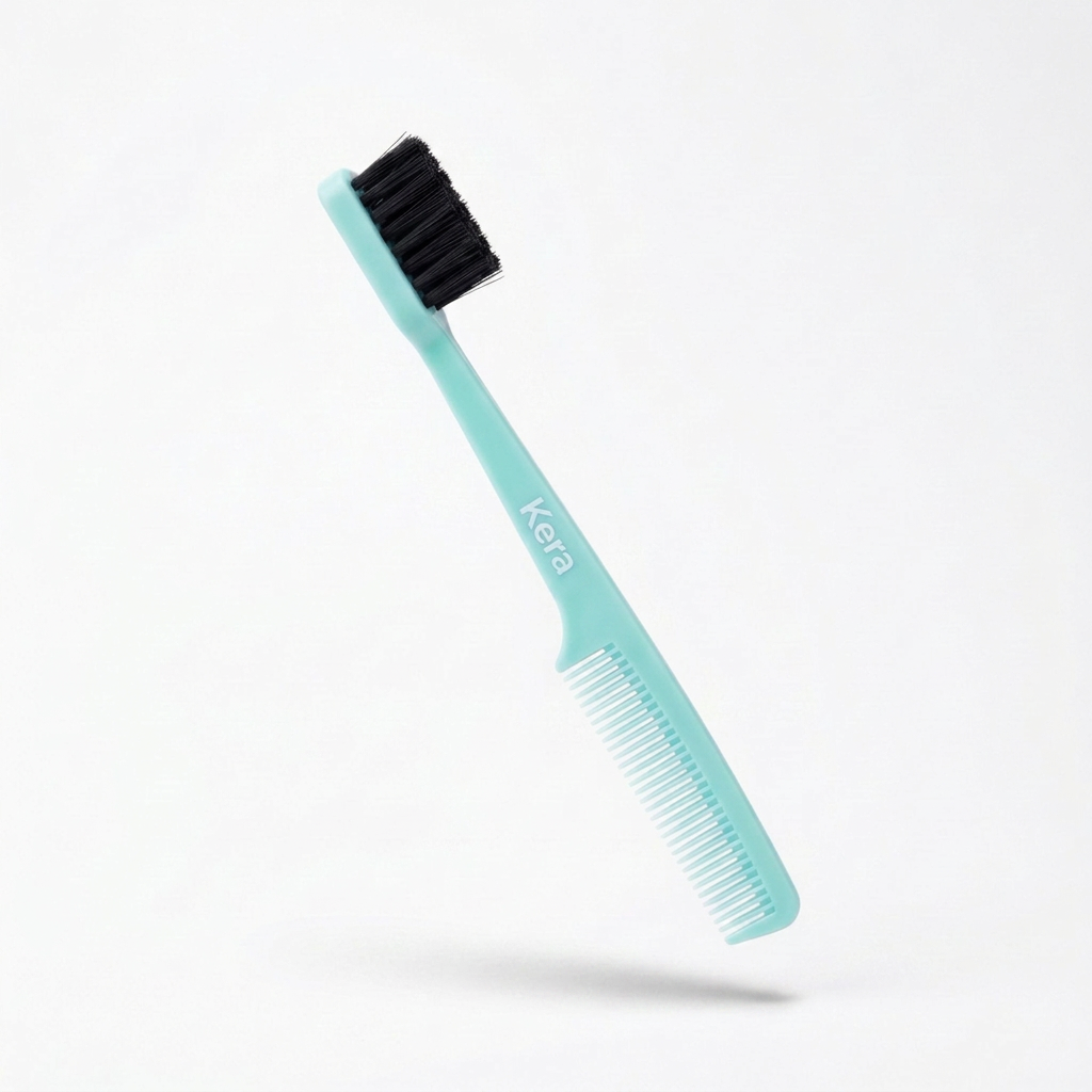 Kera Edge Finish Brush — Dual-Ended Baby Hair Brush